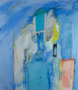 Susan Schildkamp - Gemengde techniek op papier, De stand en de maan - Ingelijst kopen? Bied vanaf 90!