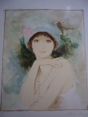 Bernard Charoy - Litho, Meisje met parelsnoer kopen? Bied vanaf 35!