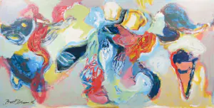 Bert Braam - Acryl op paneel, Zonder titel - Ingelijst (Groot) kopen? Bied vanaf 1!