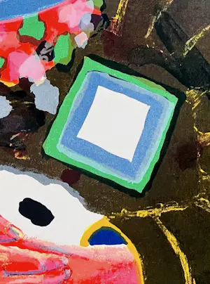 Roger Raveel - Dubbende man - Litho - Gesigneerd - 78,5x56,5 cm - 1982 kopen? Bied vanaf 1750!