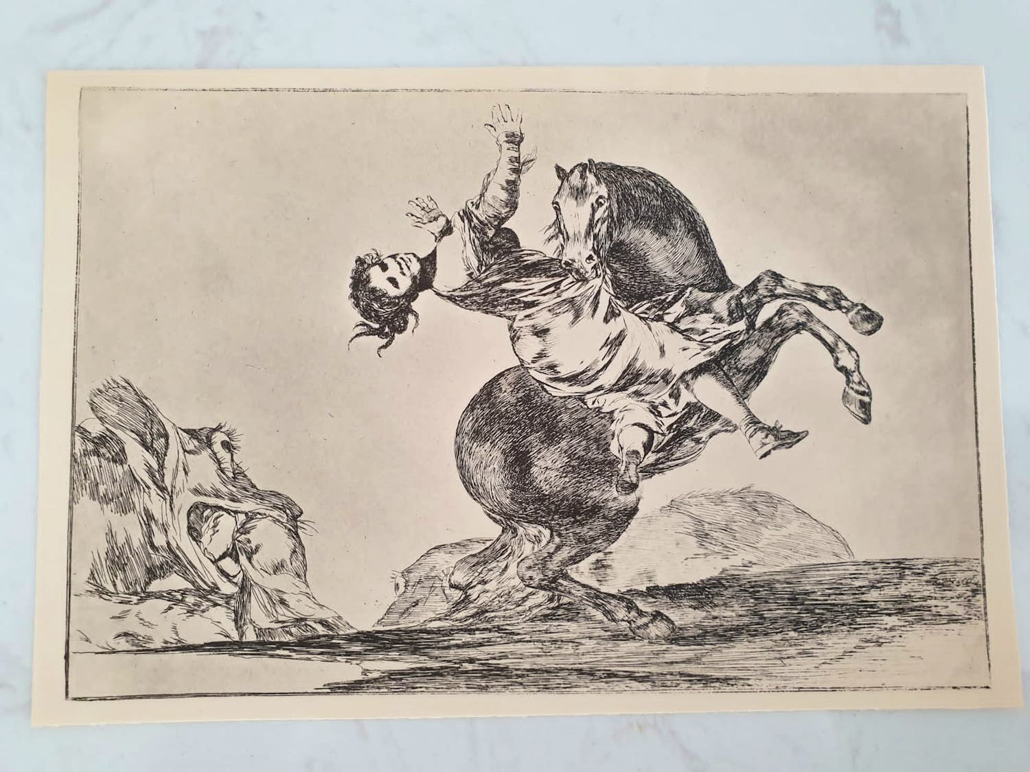 Francisco de Goya - De paardenontvoerder verkocht voor € 65!