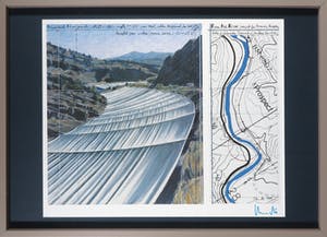 Christo - Handgesigneerd exemplaar Over the river - Ingelijst kopen? Bied vanaf 1!