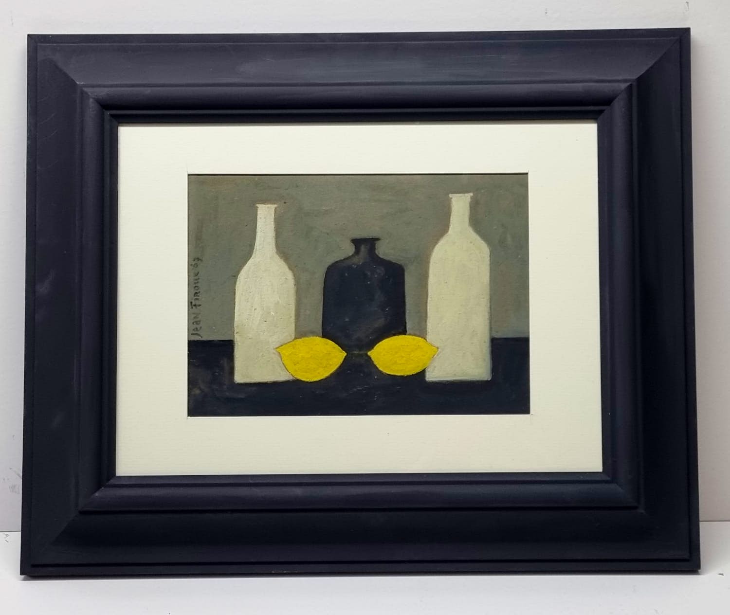 Jean Firoux - Stilleven met flessen en citroenen verkocht voor € 175!