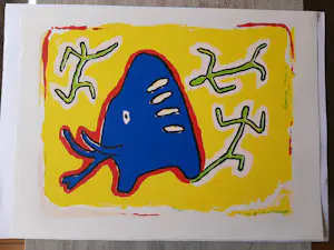 Hetty van der Linden - Zeefdruk, Olifant kopen? Bied vanaf 35!