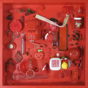 Jan Henderikse - Assemblage, Red Wave verkauft für € 1200!