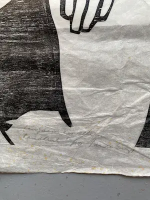 Flip van der Burgt - Eenzaam en alleen – houtsnede – ca. 1970 kaufen? Bieten Sie von 40!