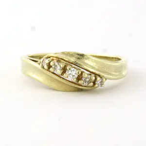 WEMPE 14k geel gouden ring met briljant geslepen diamant tot. 0.10ct kaufen? Bieten Sie von 310!