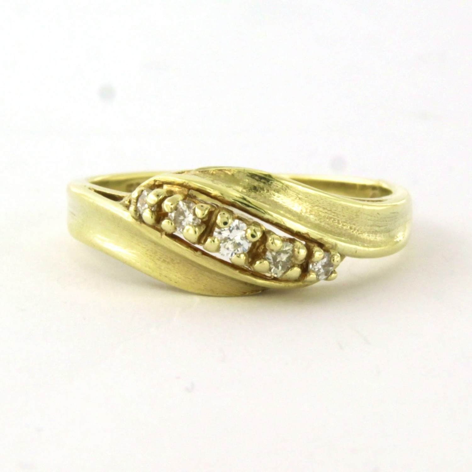 WEMPE 14k geel gouden ring met briljant geslepen diamant tot. 0.10ct kopen? Bied vanaf 310!