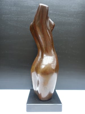 Brons (Onbekend) - Vrouwentorso in brons, mooi zwaar beeld. kopen? Bied vanaf 190!