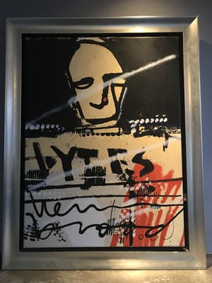 Herman Brood - Bijzondere Glicee gesigneerd en op linnen - ‘Bytes’ kopen? Bied vanaf 380!