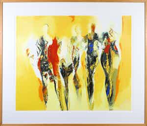 Peter Meijer - Zeefdruk, Oqives - Ingelijst verkocht voor € 70!