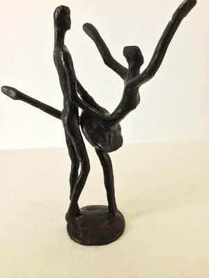 Brons (Onbekend) - Ballet ,dansend paar verkocht voor € 35!