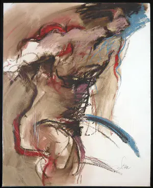 Franscz Witte - Gemengde techniek op papier, Zittend naakt kopen? Bied vanaf 1!