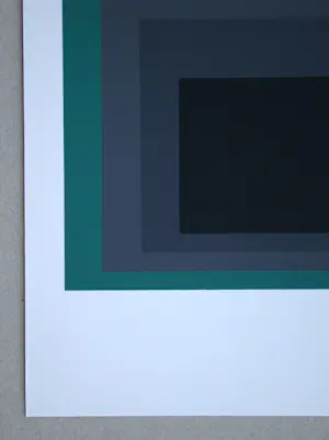 Josef Albers - Hommage aan het Plein - Grisaille en Patina - Zeefdruk - 1971 kopen? Bied vanaf 100!