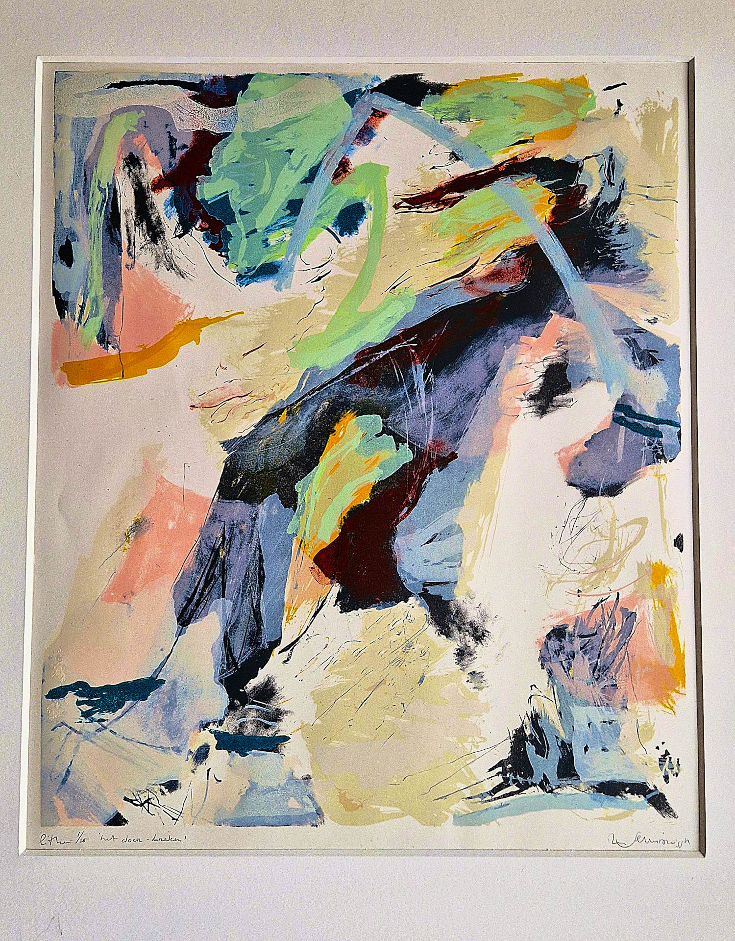 Ron Gennisse - Grote abstract-expressionistische Litho "het door-breken" - zeer kleine oplage kopen? Bied vanaf 46!