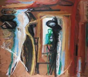 Han Sterk - Olieverf op paneel, Z.T. Abstracte compositie - Ingelijst (Zeer groot) kopen? Bied vanaf 100!