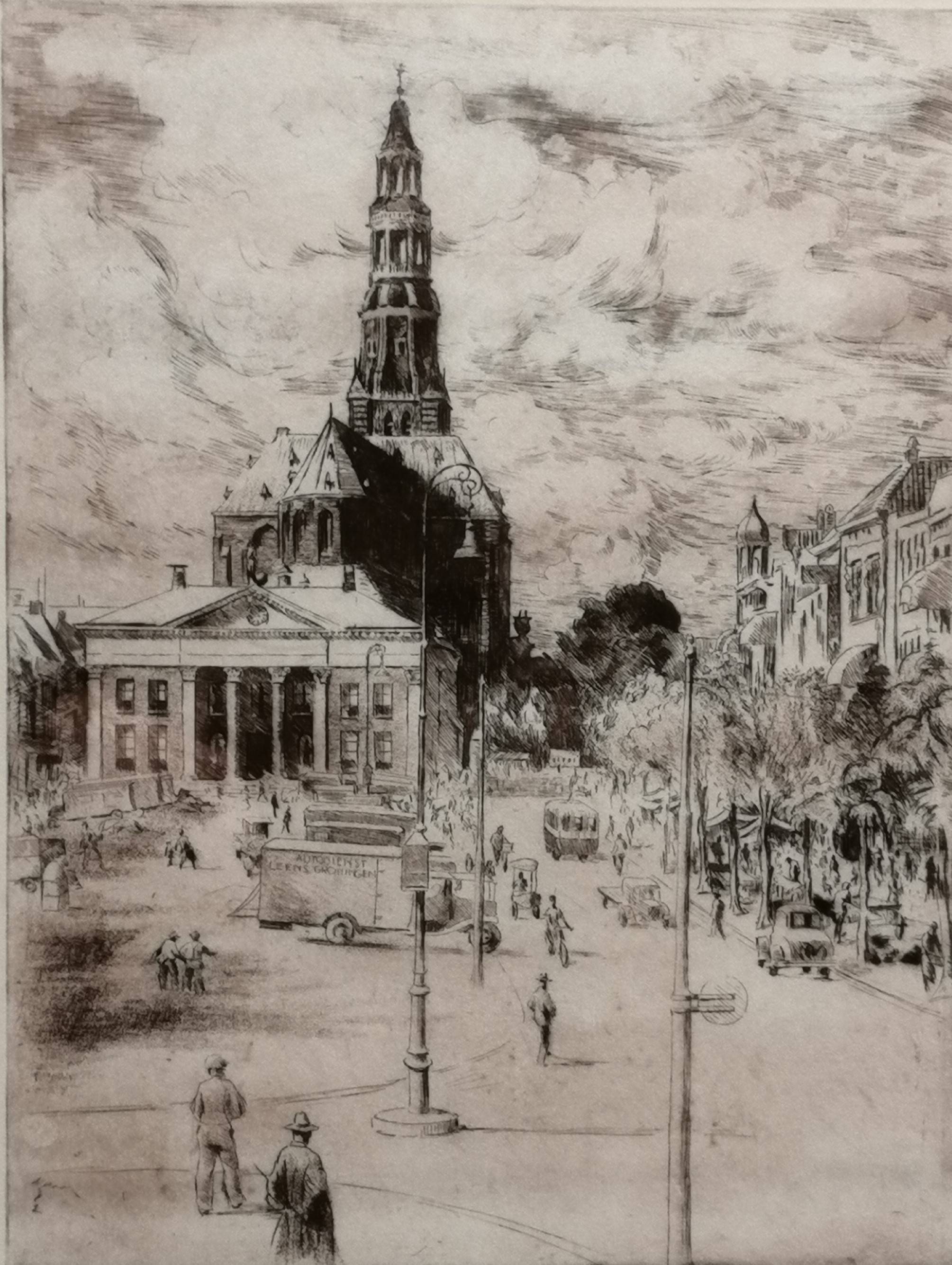 Jan Altink - Korenbeurs aan de Vismarkt te Groningen verkocht voor € 150!