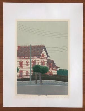 Buy Sees Vlag - Gesigneerde zeefdruk - 'Vakantiefoto Nr 1 (Néris-les-Bains)' - 1972 - 36/50? Bid from 75!