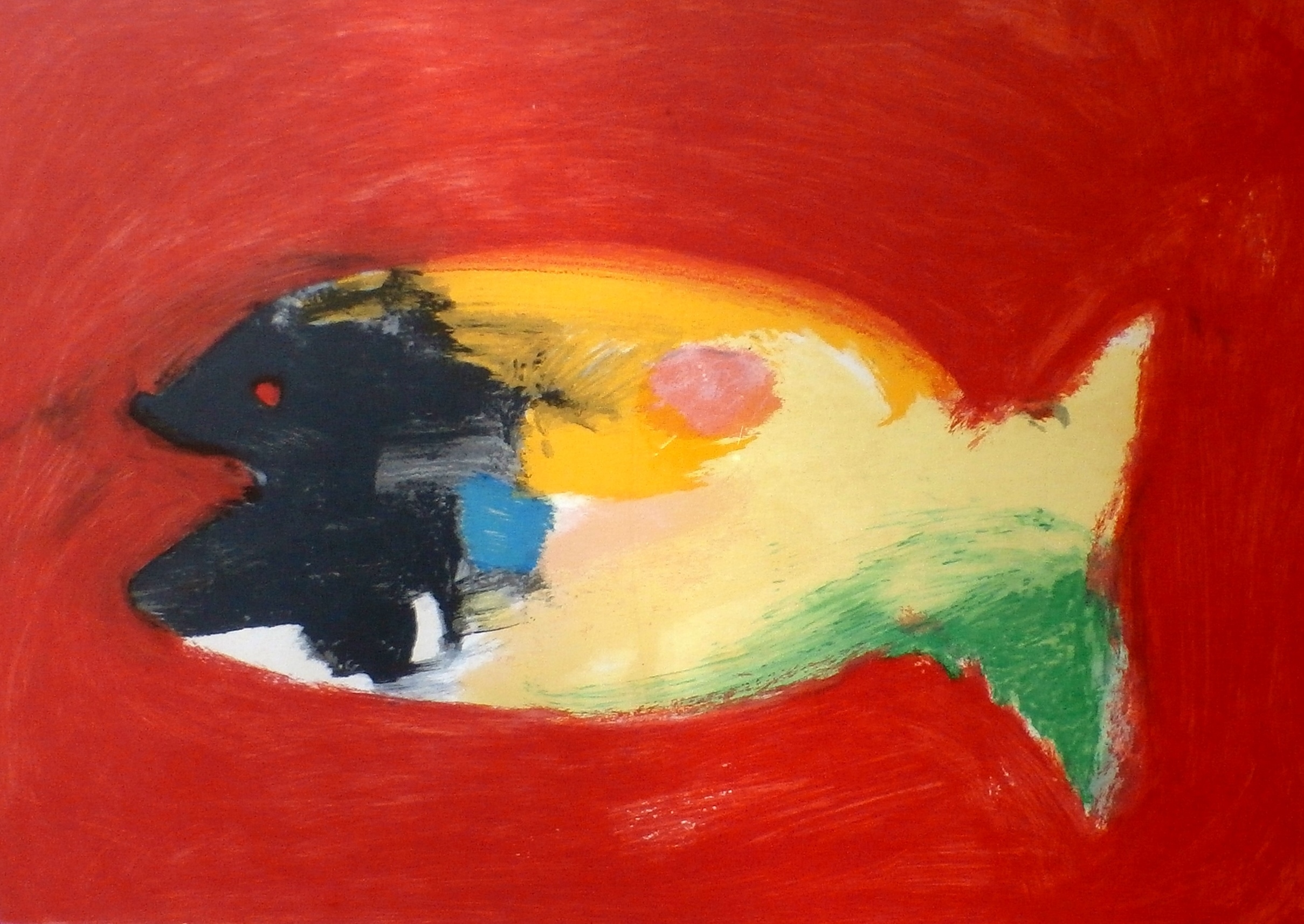 Eugene Brands - Ingelijste litho: Vis verkocht voor € 350!