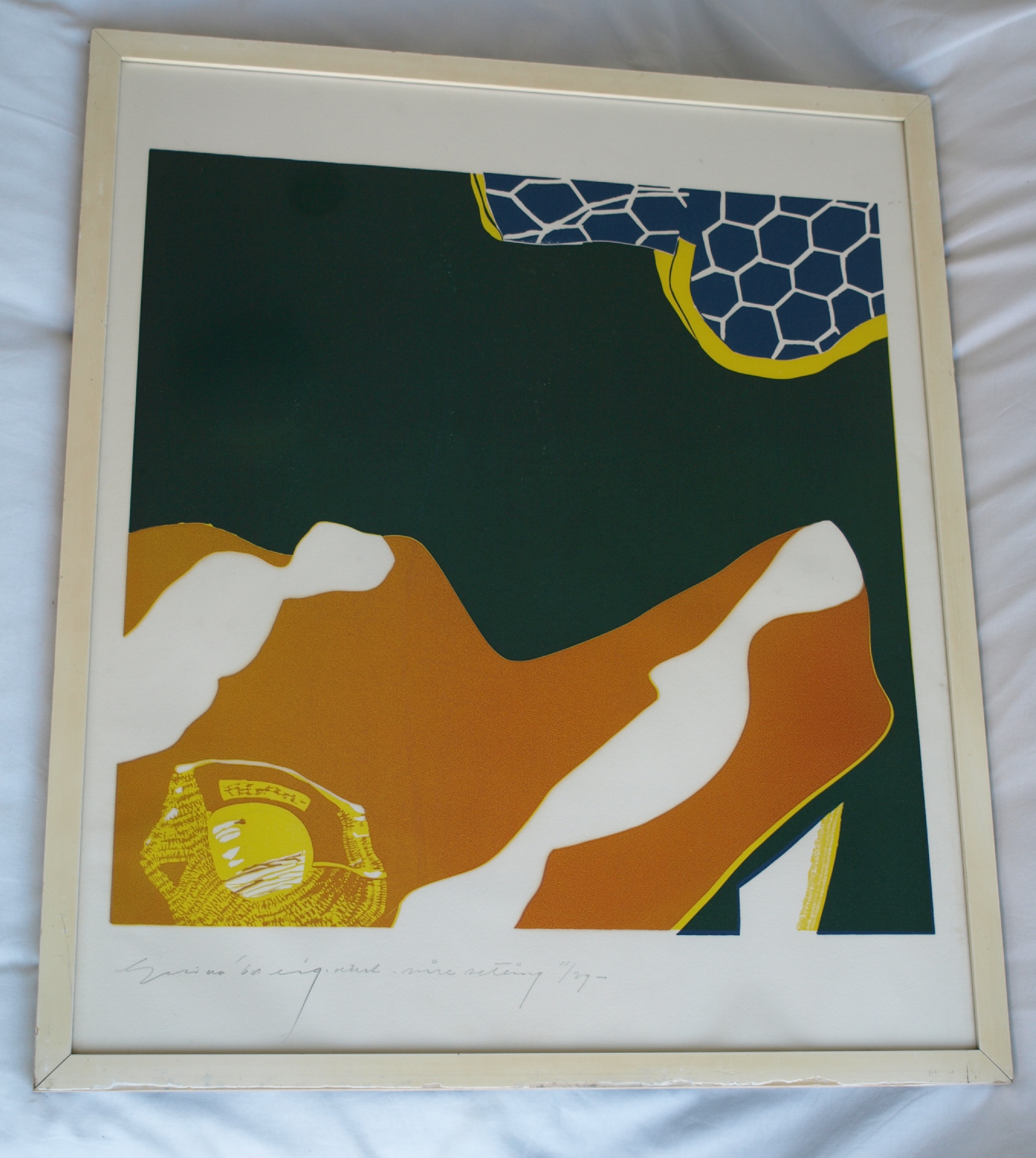 Niet of onleesbaar gesigneerd - Zeefdruk , Zonder titel - gesigneerd & ingelijst - 1968  kopen? Bied vanaf 1!