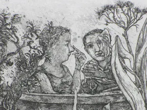 Fer Hakkaart - Koppel in roeibootje - Ets kopen? Bied vanaf 80!