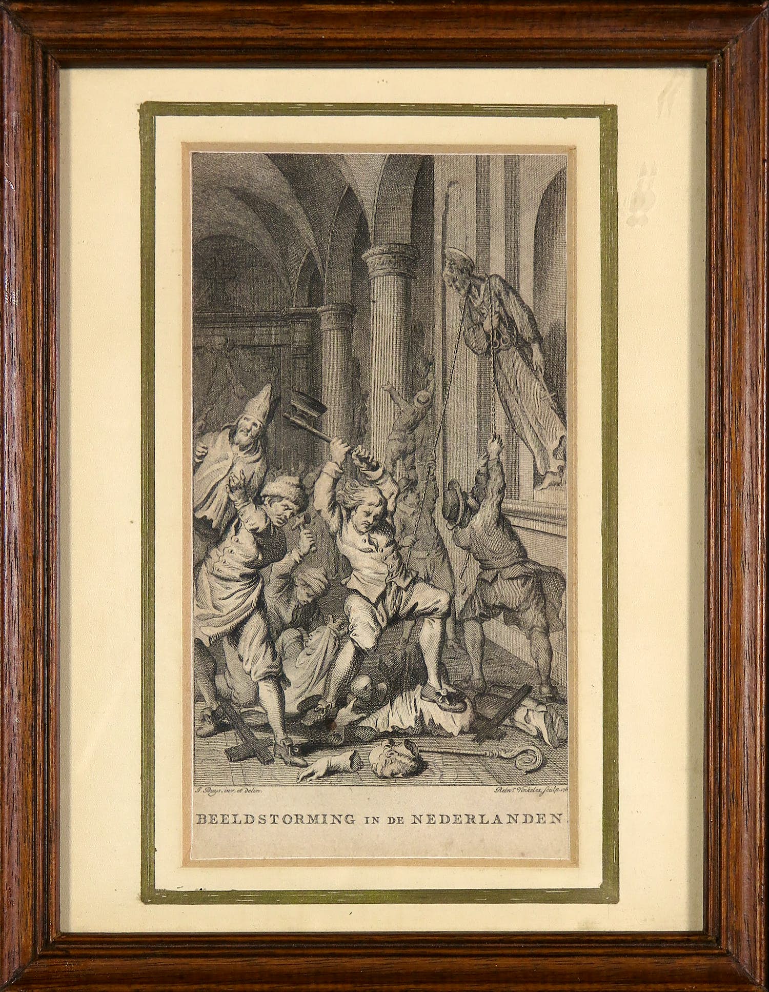 Reinier Vinkeles - Gravure, Beeldenstorming in de Nederlanden verkocht voor € 1!