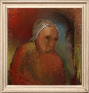 Douwe Jan van der Zweep - Olieverf op board, Portret van een vrouw - Ingelijst kopen? Bied vanaf 10!