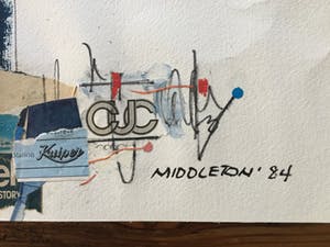 Sam Middleton - Grote Collage en Gouache uit 1984 kopen? Bied vanaf 250!