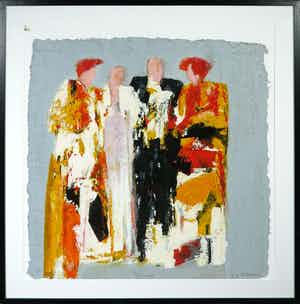 Wil Willemsen - Zeefdruk, Intermezzo - Ingelijst (Groot) verkocht voor € 50!