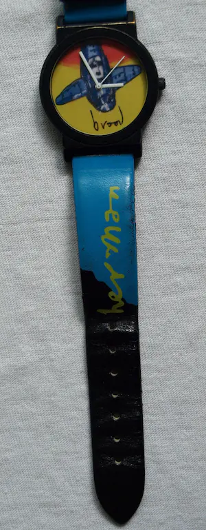 Herman Brood - 2x Horloge , “Erik Satie” en “Vliegtuig” – met doosjes kopen? Bied vanaf 1!