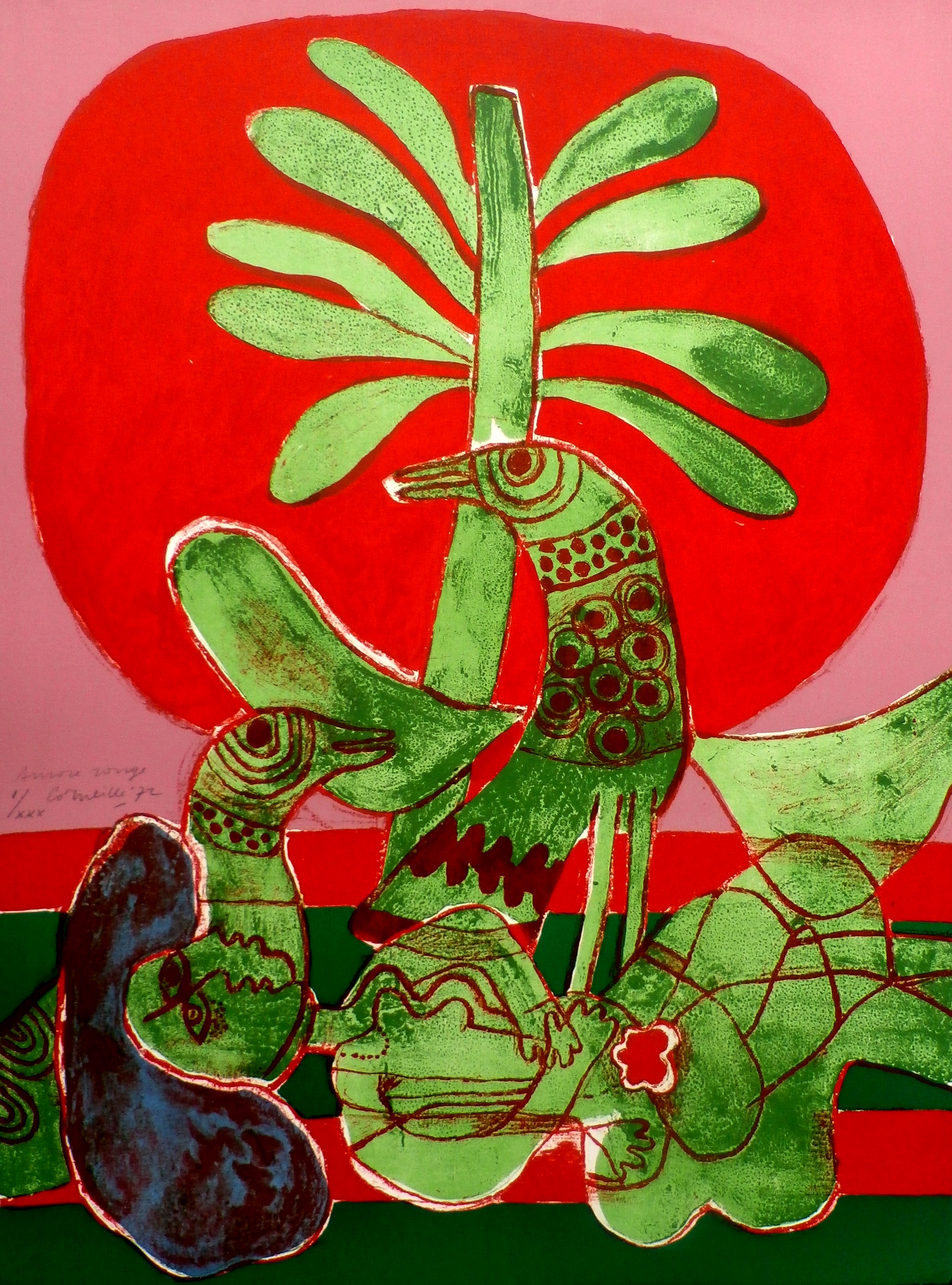 Corneille -  litho: Amore rouge - 1972 kopen? Bied vanaf 350!