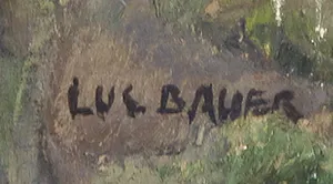 Lucas Bauer - Olieverf op doek, Bosgezicht kopen? Bied vanaf 1!