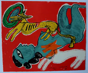 Corneille - Litho: Femme avec son chien favori - 1978 kopen? Bied vanaf 299!