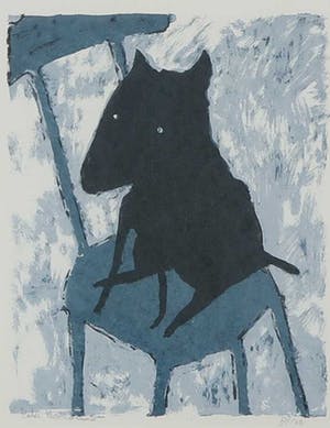 Peter Bastiaanssen - Zeefdruk, Dog tweeluik - Ingelijst kopen? Bied vanaf 1!