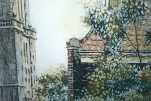 Cornelis Brandenburg - Westertoren Amsterdam - heldere kleurets izgst kopen? Bied vanaf 75!