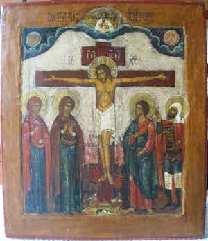 Niet of onleesbaar gesigneerd - Icoon 19e eeuws verkocht voor € 1!