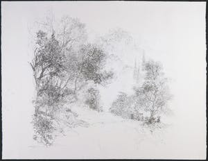 Jaap Kruijff - Litho, Boslandschap kopen? Bied vanaf 1!