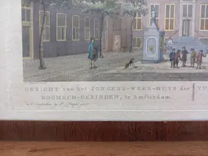 Pieter Fouquet - Gezicht van het jongens-wees-huys der Roomsch-gezinden, te Amsterdam kopen? Bied vanaf 100!