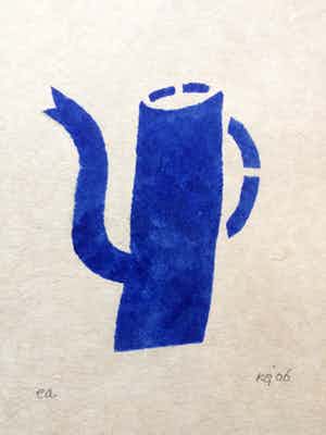 Klaas Gubbels - sjabloondruk 'Blauwe Kan' - 2006 - oplage E/A. verkocht voor € 250!