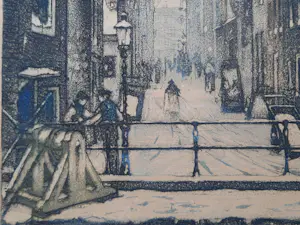 Cornelis Brandenburg - Zwanenburgwal - gekleurd - ingelijst - 25043 kopen? Bied vanaf 85!