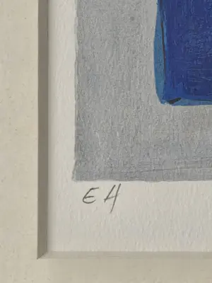 AcheterCorneille - Poisson Surrealiste sur Bleu - E.A - 1999 - Handgesigneerd? Enchérissez de 530!