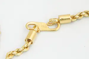 13 - Lang (75cm!) & massief 22 Krt geelgouden "Koord" collier ketting - gekeurd kopen? Bied vanaf 970!