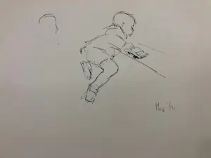 Phil Vermeer-Weterings - twee kinderen (meerdere tekeningen) kopen? Bied vanaf 50!