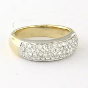 14k bicolour gouden ring met briljant geslepen diamant tot. 1.00ct – F/G - VS/SI kopen? Bied vanaf 1000!