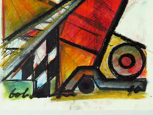 Bob Kemper - Abstracte werken zonder titel (2x) kopen? Bied vanaf 50!