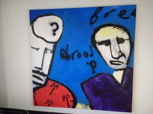 Herman Brood - schilderij, Free Record Fame, 190 x 190 cm + HB-M Certificaat, TOPWERK kopen? Bied vanaf 4500!