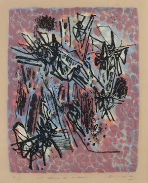 Corneille - Litho, Vol allègre des oiseaux - Ingelijst kopen? Bied vanaf 250!