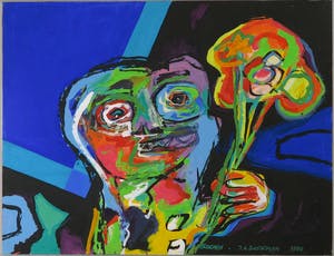 Arnold Zweerman - Gouache, Bloemen - Ingelijst kopen? Bied vanaf 1!