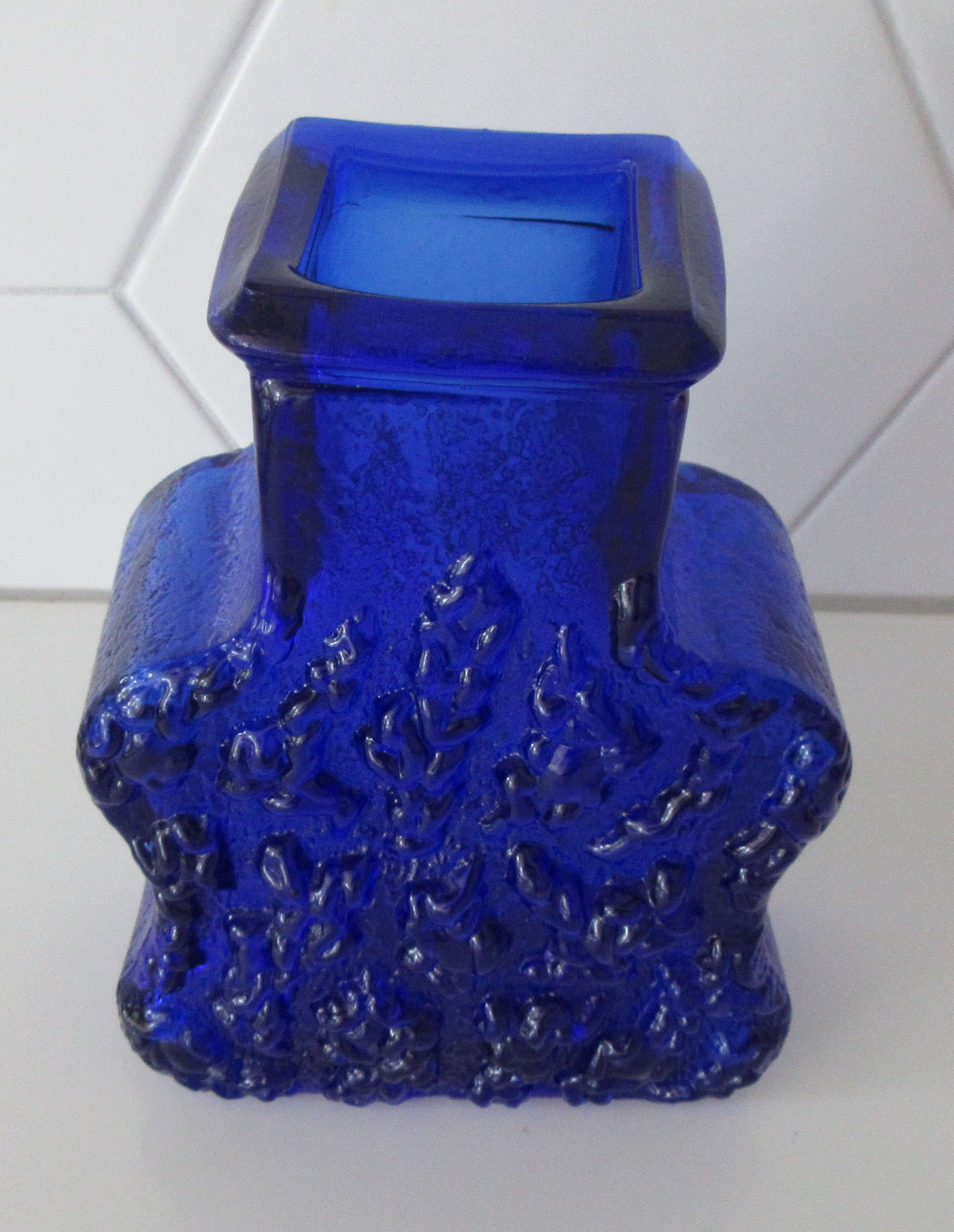 Lars Hellsten - Blauwe persglazen 'barkvase' voor Skruf kopen? Bied vanaf 28!