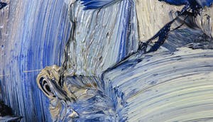 JAS - Olieverf op doek, Blue Eurora II - Ingelijst kopen? Bied vanaf 650!